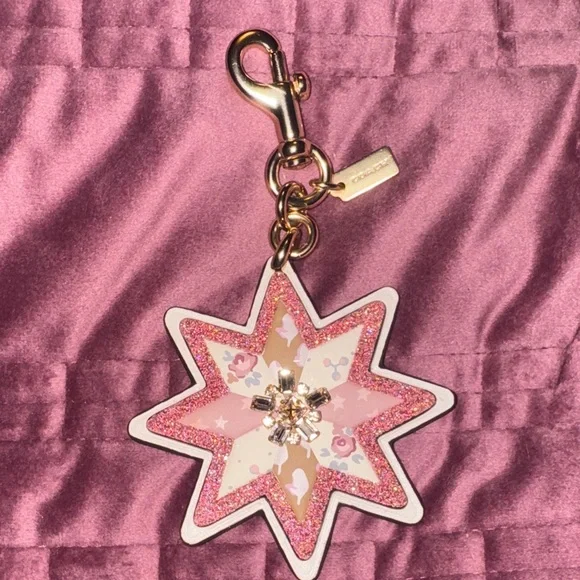 Coach mixed patch work work fob/key chain. F40702. Rare! NWOT. - Picture 5 of 16